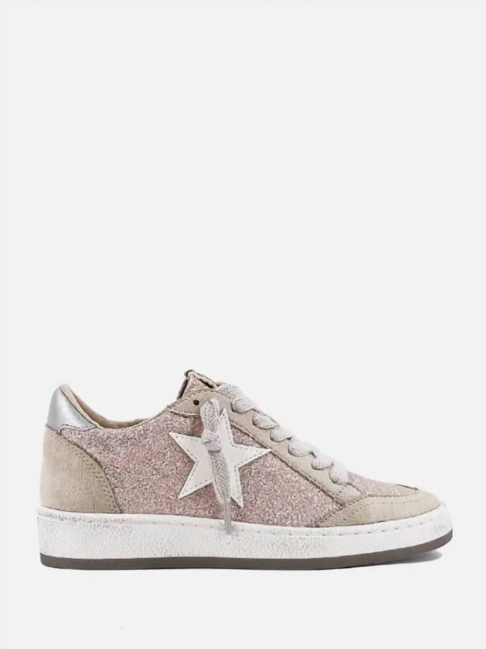 NEW SHU SHOP girls paz sneakers in champagne glitter